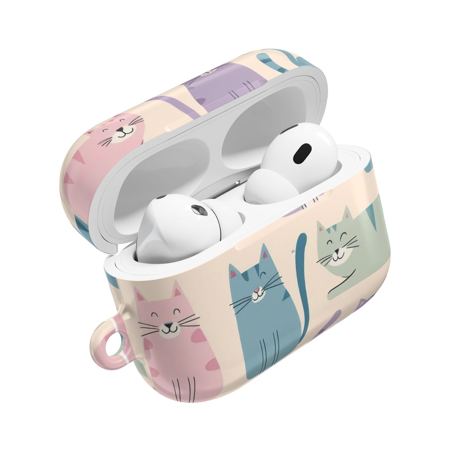 Cute Cat Pattern AirPod Case - Fun Pet Lover Accessory