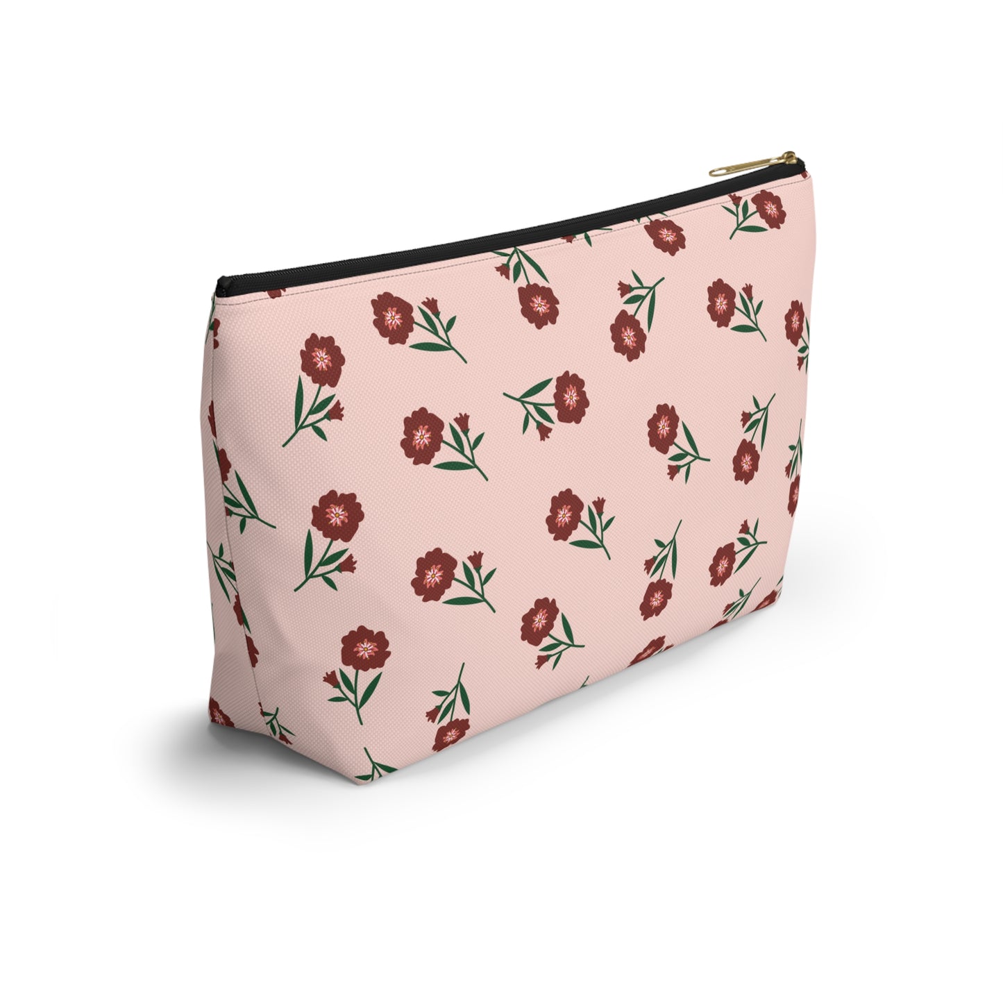 Crimson Bloom Accessory Pouch | Makeup Bag | Travel Organizer