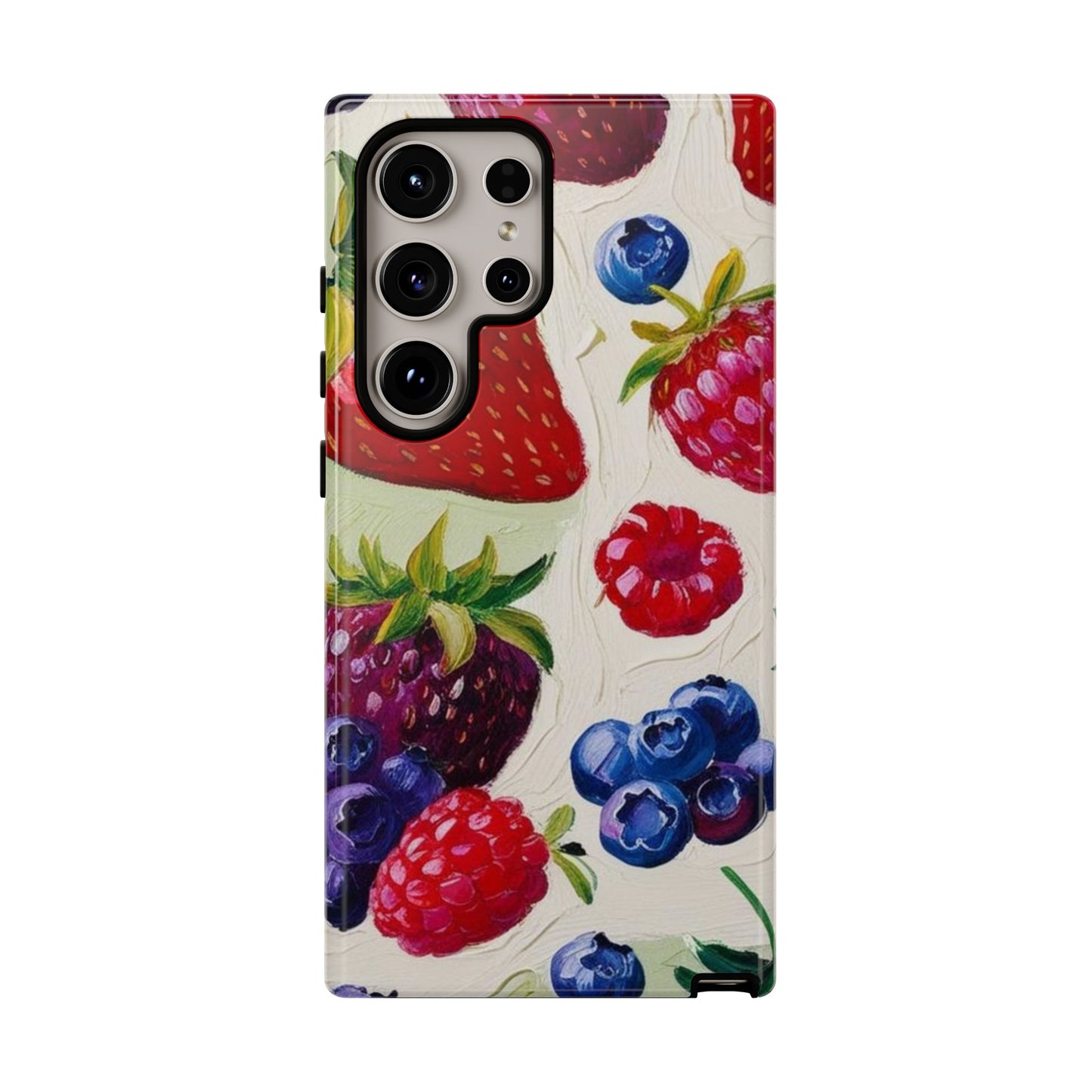 Berry Floral Phone Case - Tough Cases for Fruit Lovers
