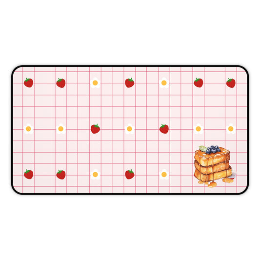 Waffle Me Crazy Desk Mat - Aesthetic Workspace Decor