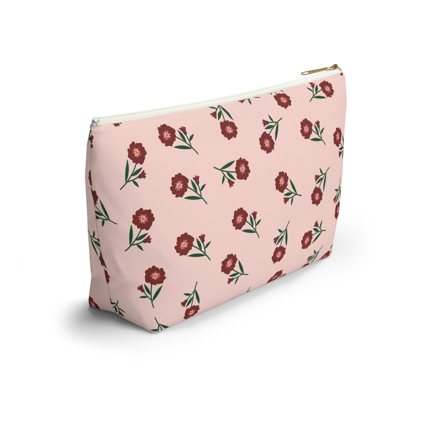 Crimson Bloom Accessory Pouch | Makeup Bag | Travel Organizer