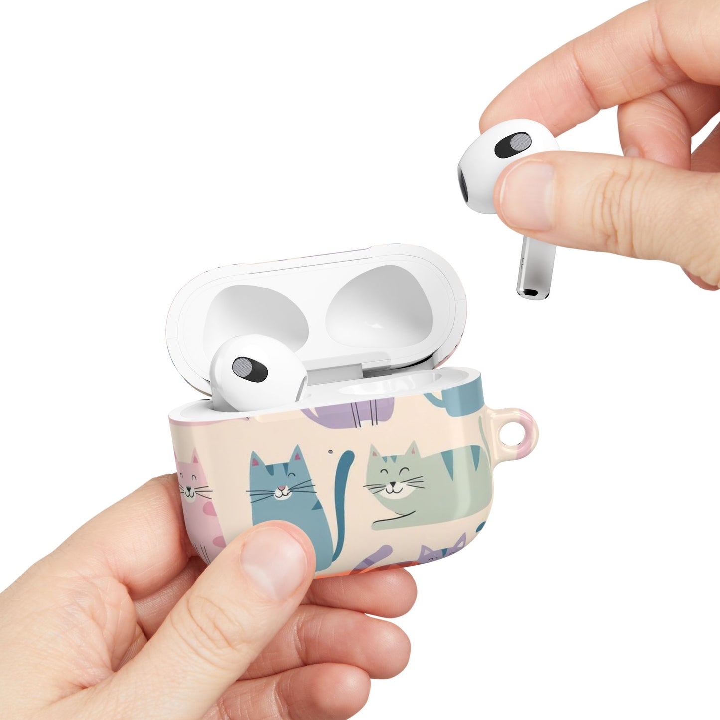 Cute Cat Pattern AirPod Case - Fun Pet Lover Accessory