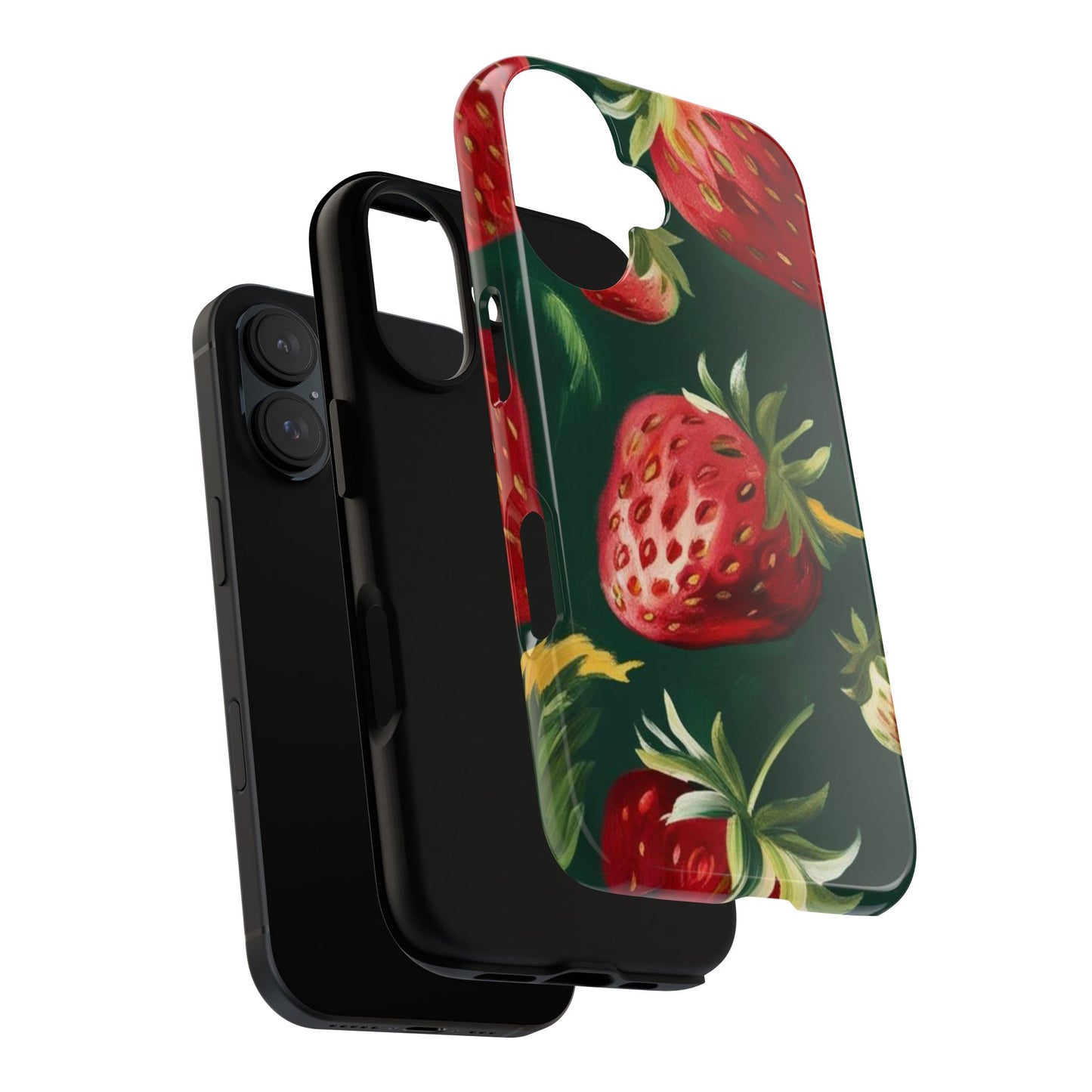 Strawberry Print Phone Case - Stylish Tough Cases for Nature Lovers
