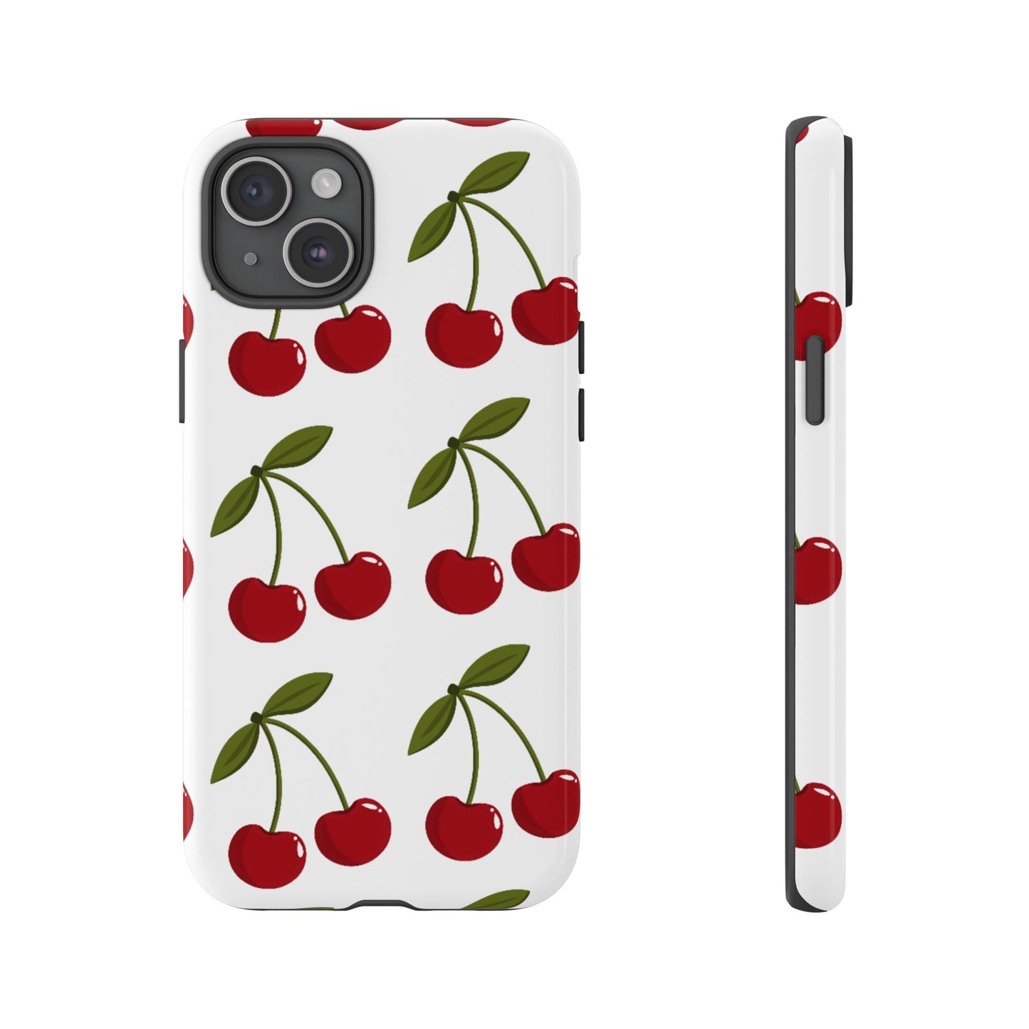 Cherry Pattern Phone Case - Tough Cases with Cute Cherry Design