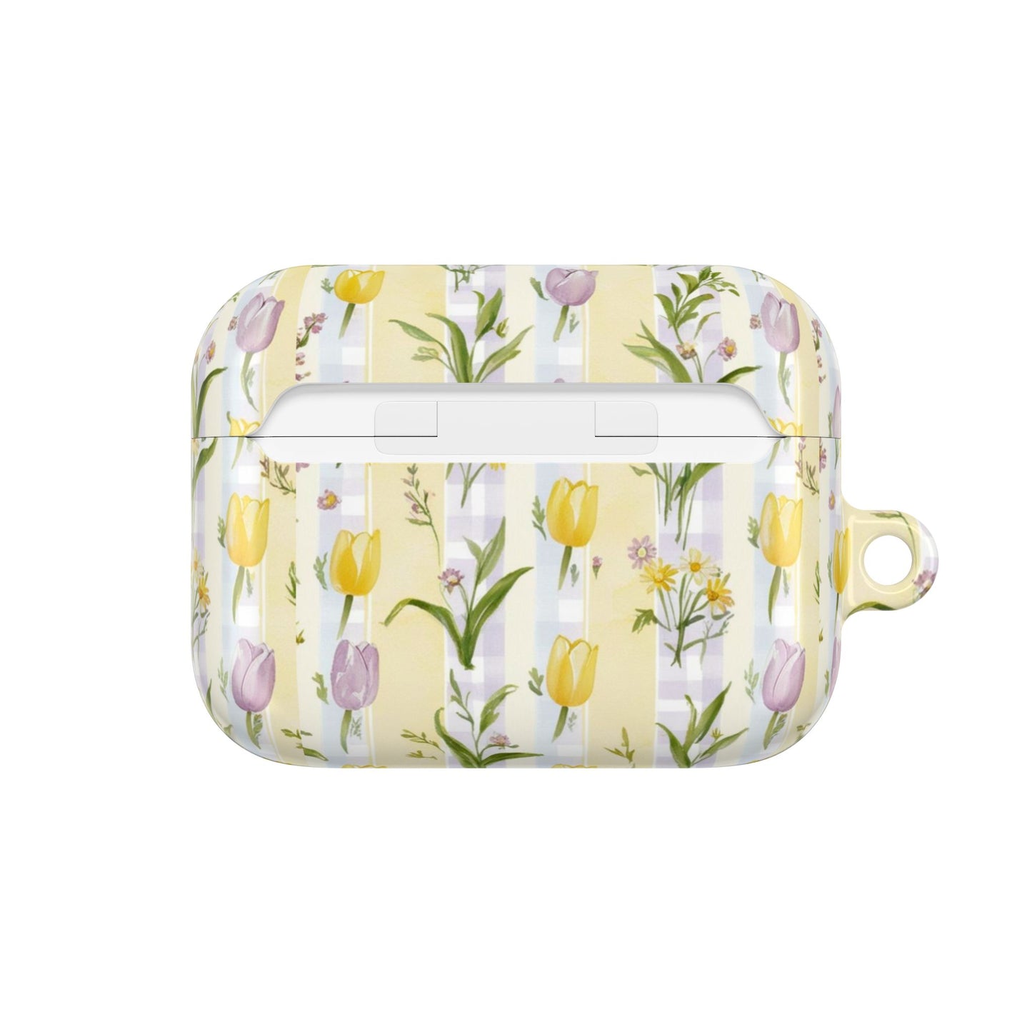 Spring Floral AirPod Case, Yellow Tulip Design, Cute Earbud Cover, Gift for Flower Lovers, Mother's Day Accessories