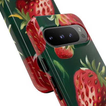 Strawberry Print Phone Case - Stylish Tough Cases for Nature Lovers