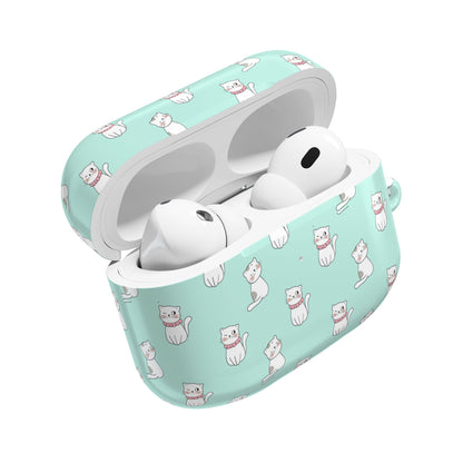 Cute Cat AirPod Case - Mint Green Cat Design for Pet Lovers