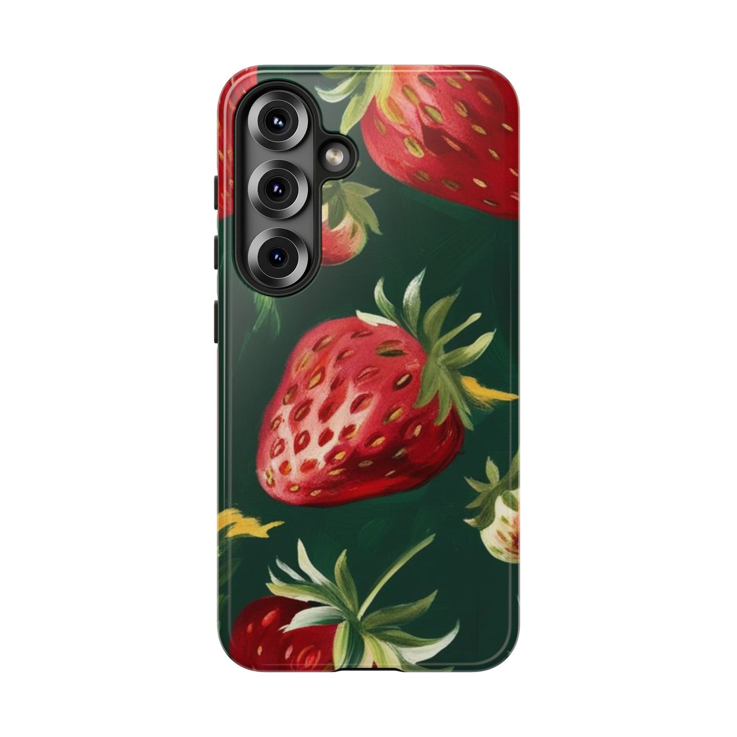 Strawberry Print Phone Case - Stylish Tough Cases for Nature Lovers