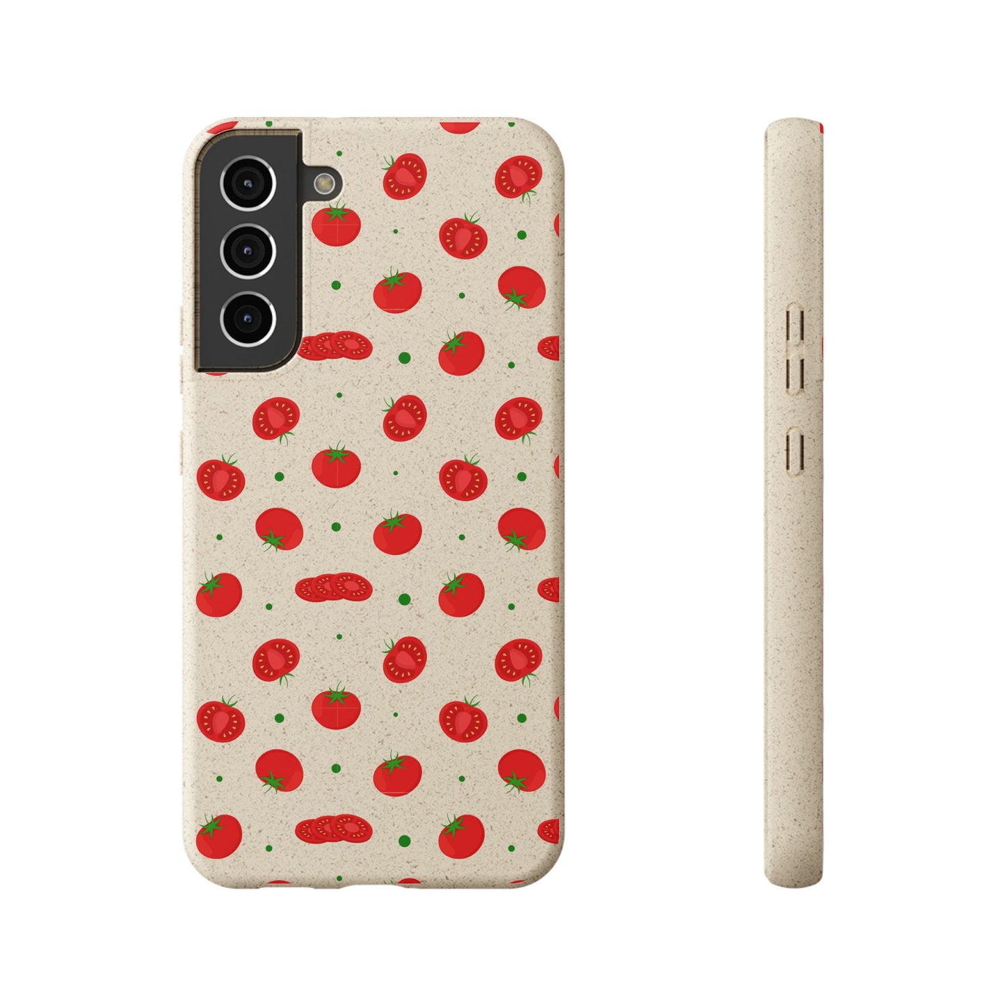 Eco-Friendly Phone Case with Tomato Design, Biodegradable Cases
