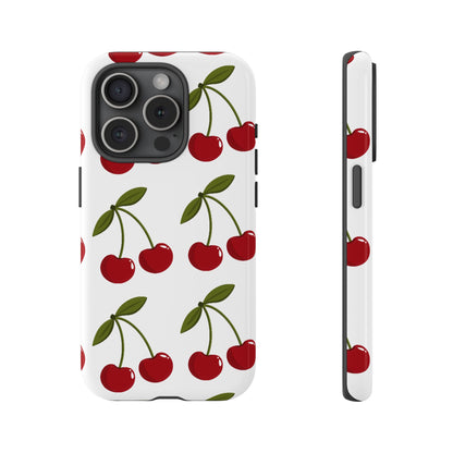 Cherry Pattern Phone Case - Tough Cases with Cute Cherry Design