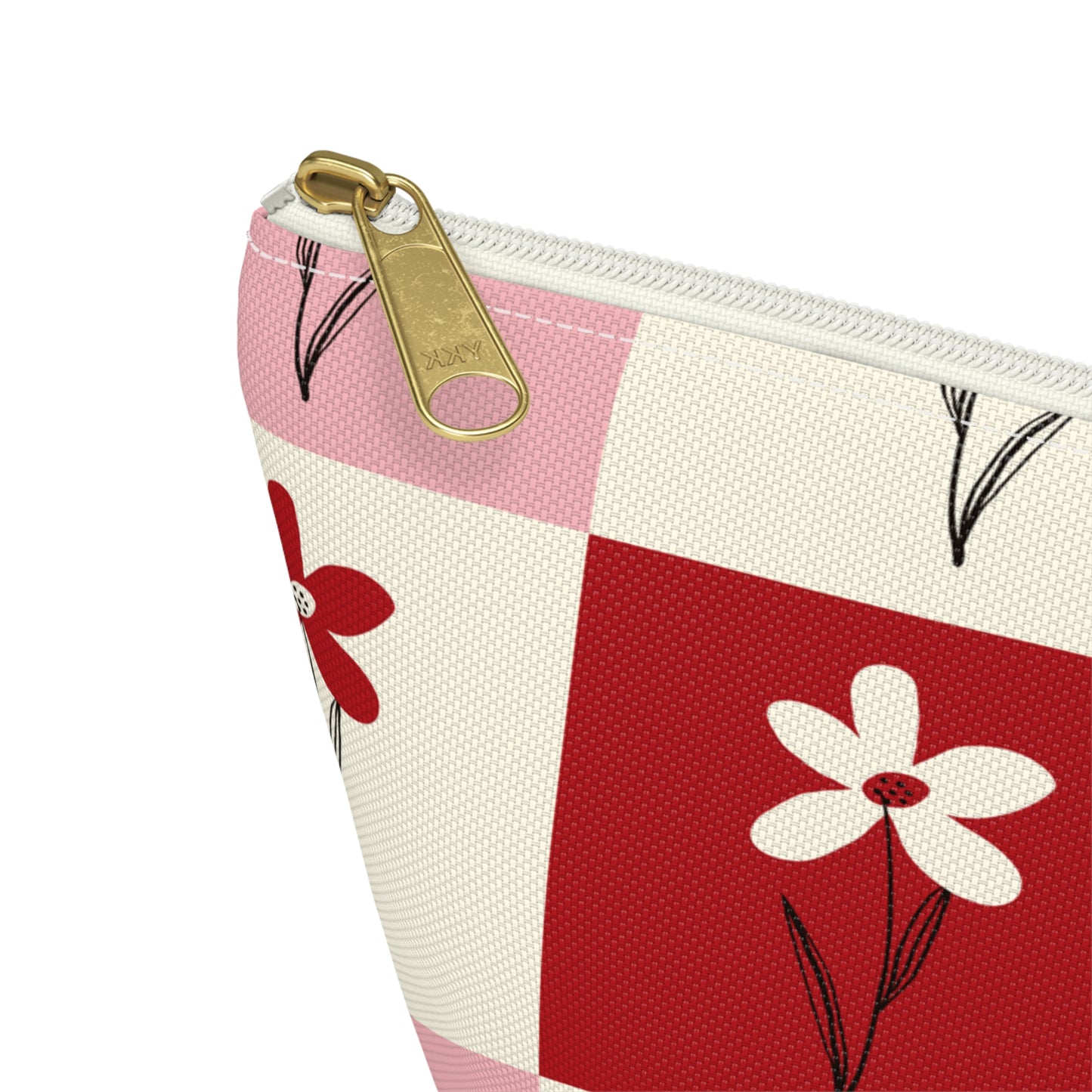 Pop Petal Plaid Accessory Pouch | Travel | Makeup Bag