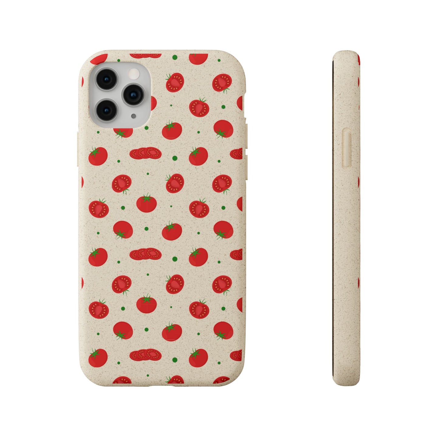 Eco-Friendly Phone Case with Tomato Design, Biodegradable Cases