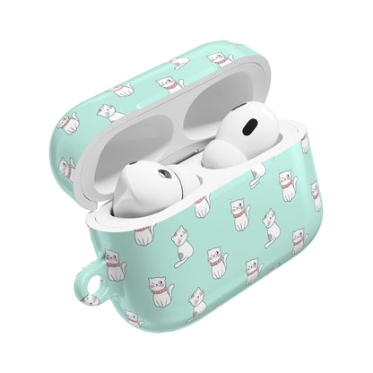 Cute Cat AirPod Case - Mint Green Cat Design for Pet Lovers