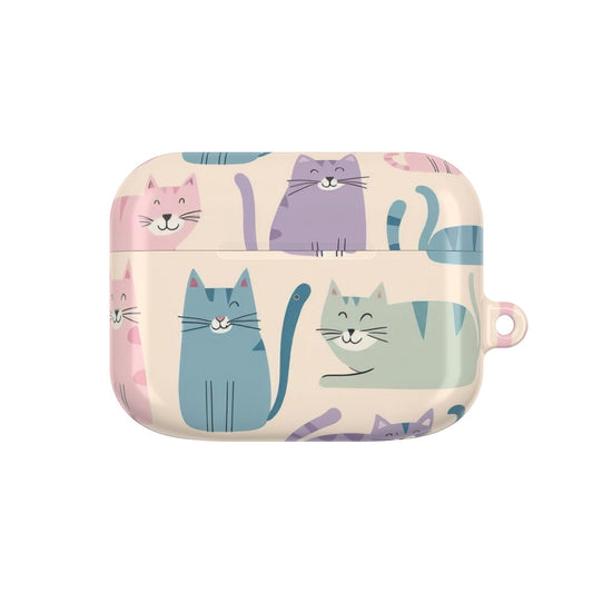 Cute Cat Pattern AirPod Case - Fun Pet Lover Accessory
