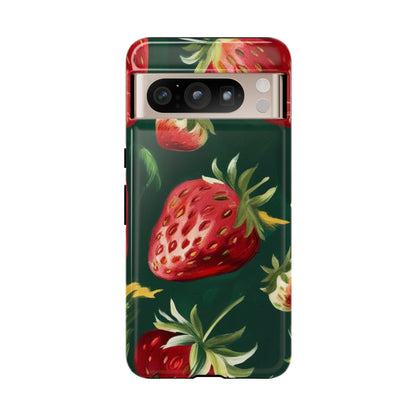 Strawberry Print Phone Case - Stylish Tough Cases for Nature Lovers