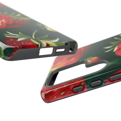 Strawberry Print Phone Case - Stylish Tough Cases for Nature Lovers