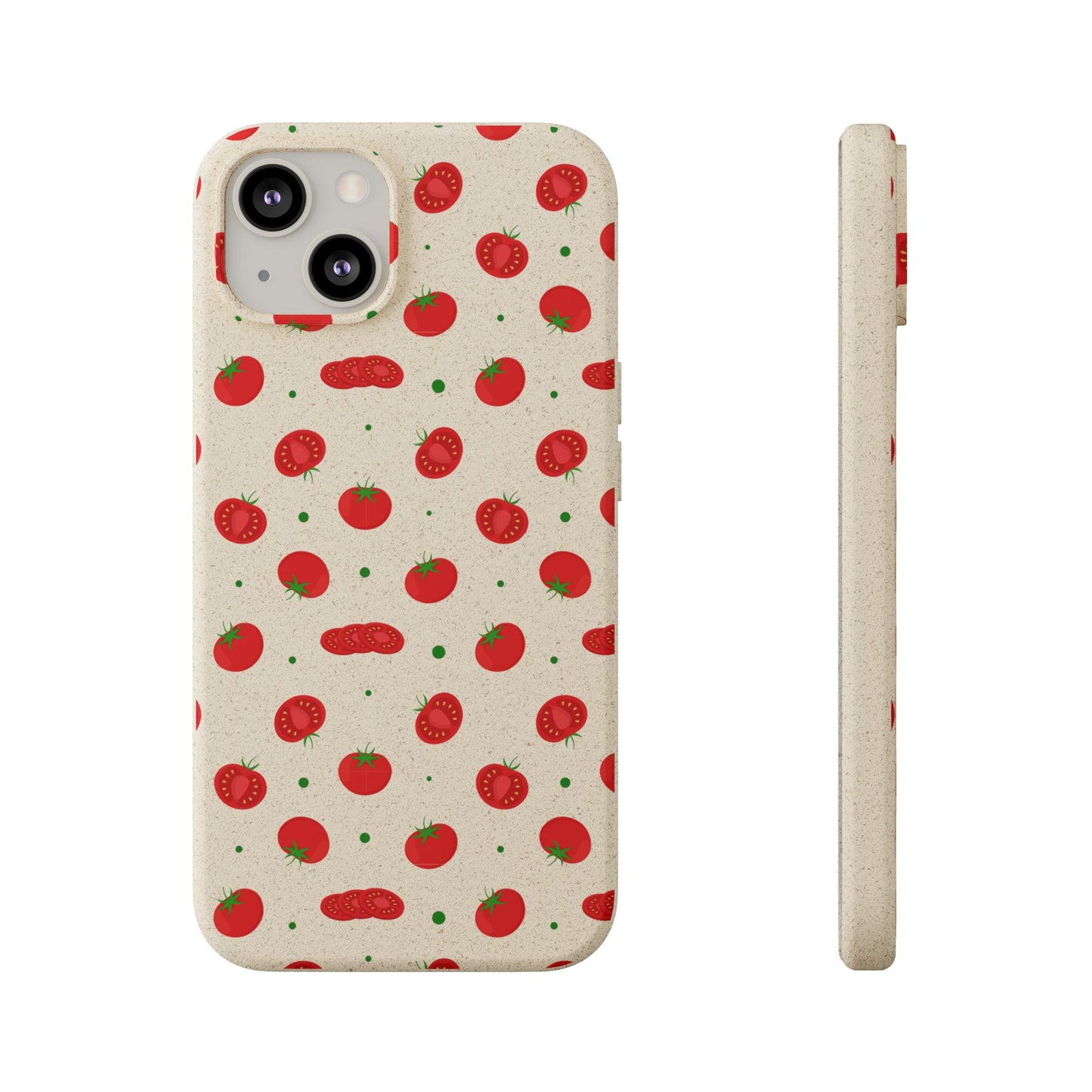 Eco-Friendly Phone Case with Tomato Design, Biodegradable Cases