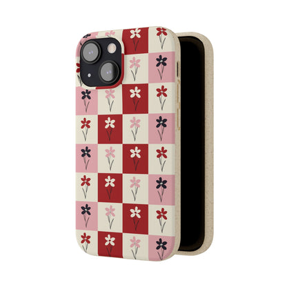 Pop Petal Plaid Eco-Friendly Phone Cases | Biodegradable | Sustainable