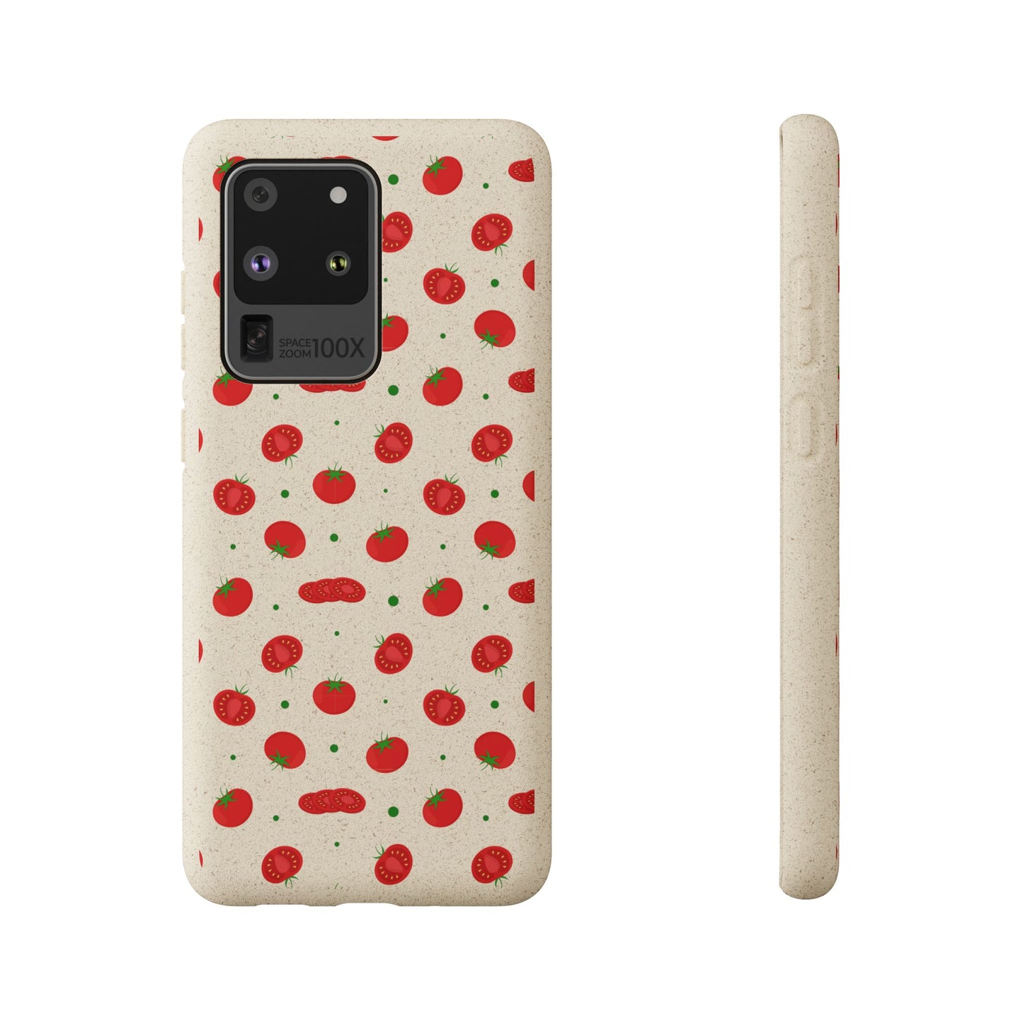 Eco-Friendly Phone Case with Tomato Design, Biodegradable Cases
