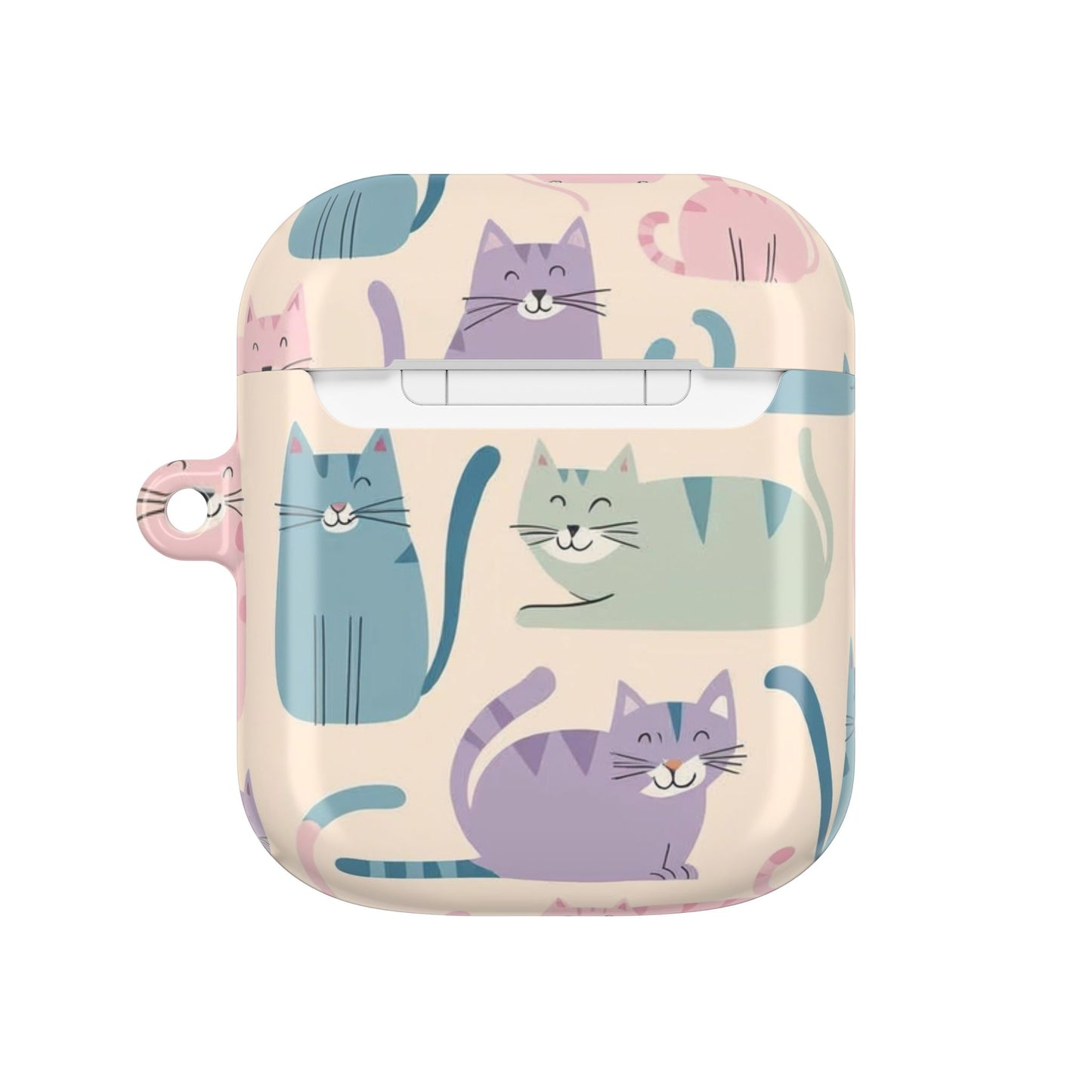 Cute Cat Pattern AirPod Case - Fun Pet Lover Accessory