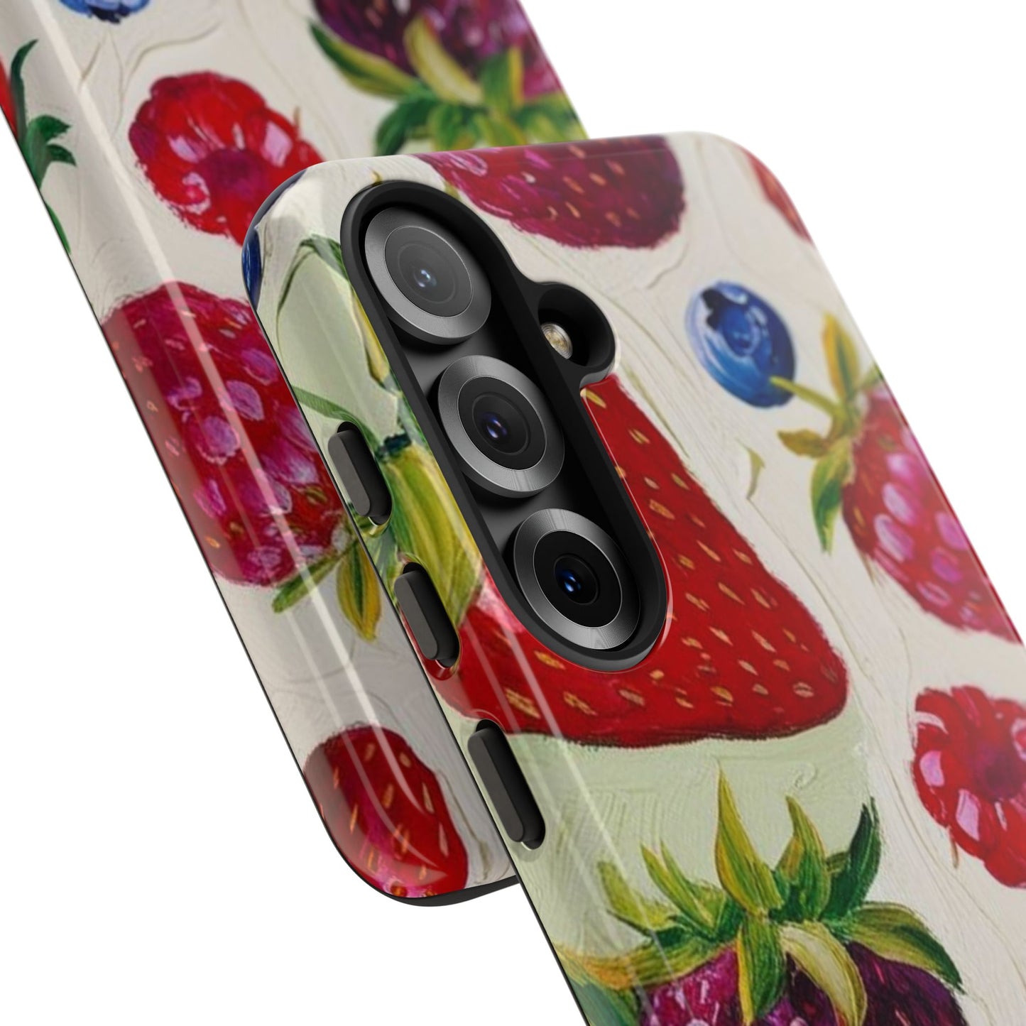Berry Floral Phone Case - Tough Cases for Fruit Lovers