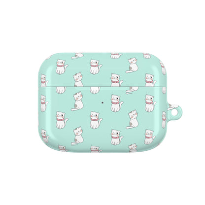 Cute Cat AirPod Case - Mint Green Cat Design for Pet Lovers
