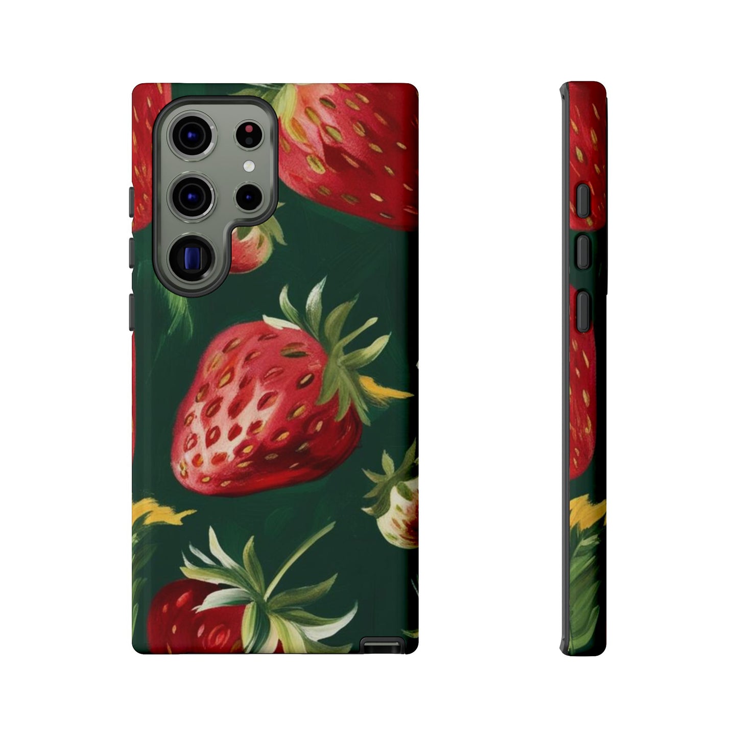 Strawberry Print Phone Case - Stylish Tough Cases for Nature Lovers