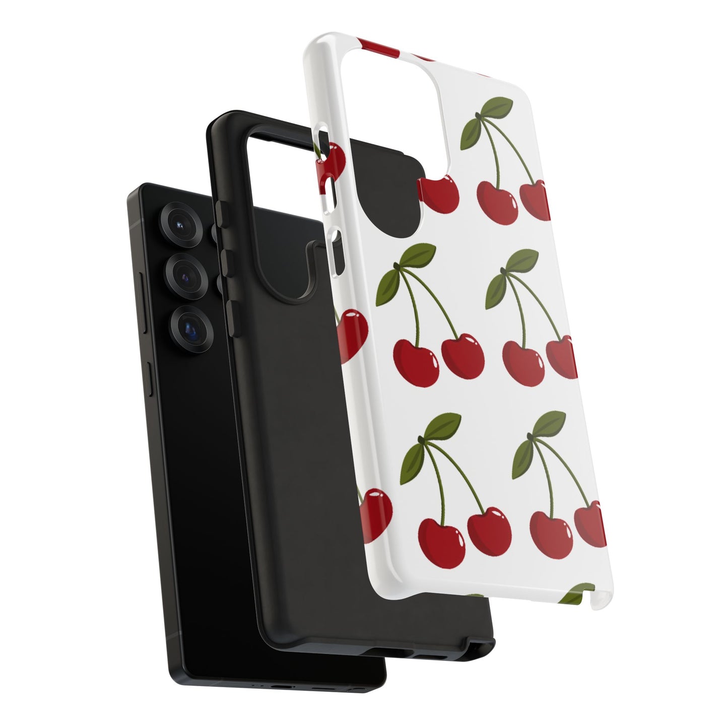 Cherry Pattern Phone Case - Tough Cases with Cute Cherry Design