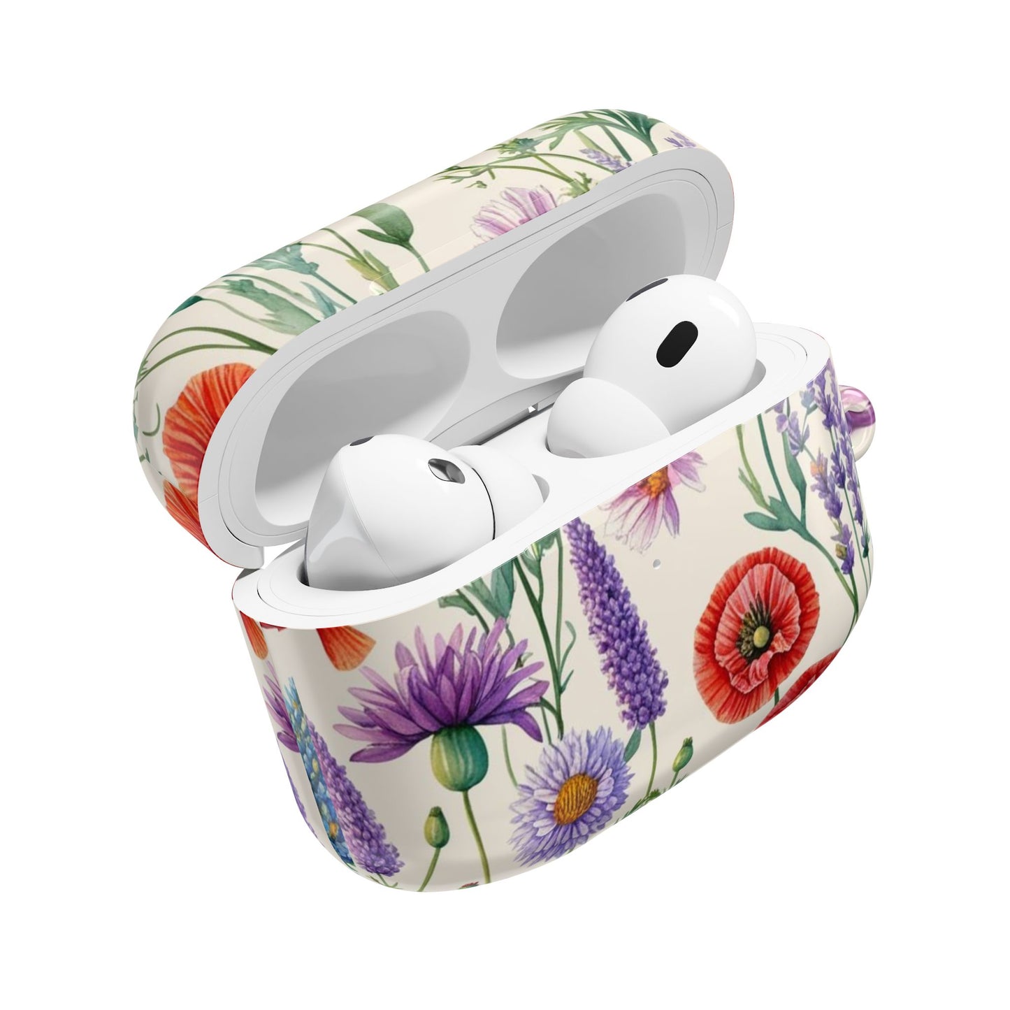 Floral AirPod Cases, Stylish Wireless Earbud Cover, Gift for Music Lovers, Trendy Tech Accessory, Nature-Inspired, Cute Case