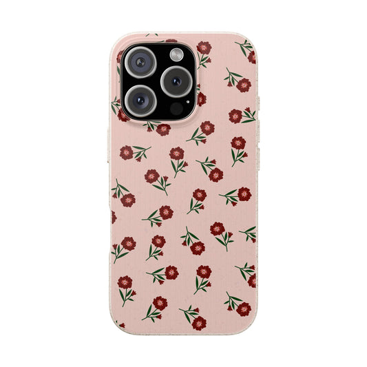 Crimson Bloom Eco-Friendly Phone Cases | Biodegradable | Sustainable