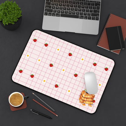 Waffle Me Crazy Desk Mat - Aesthetic Workspace Decor