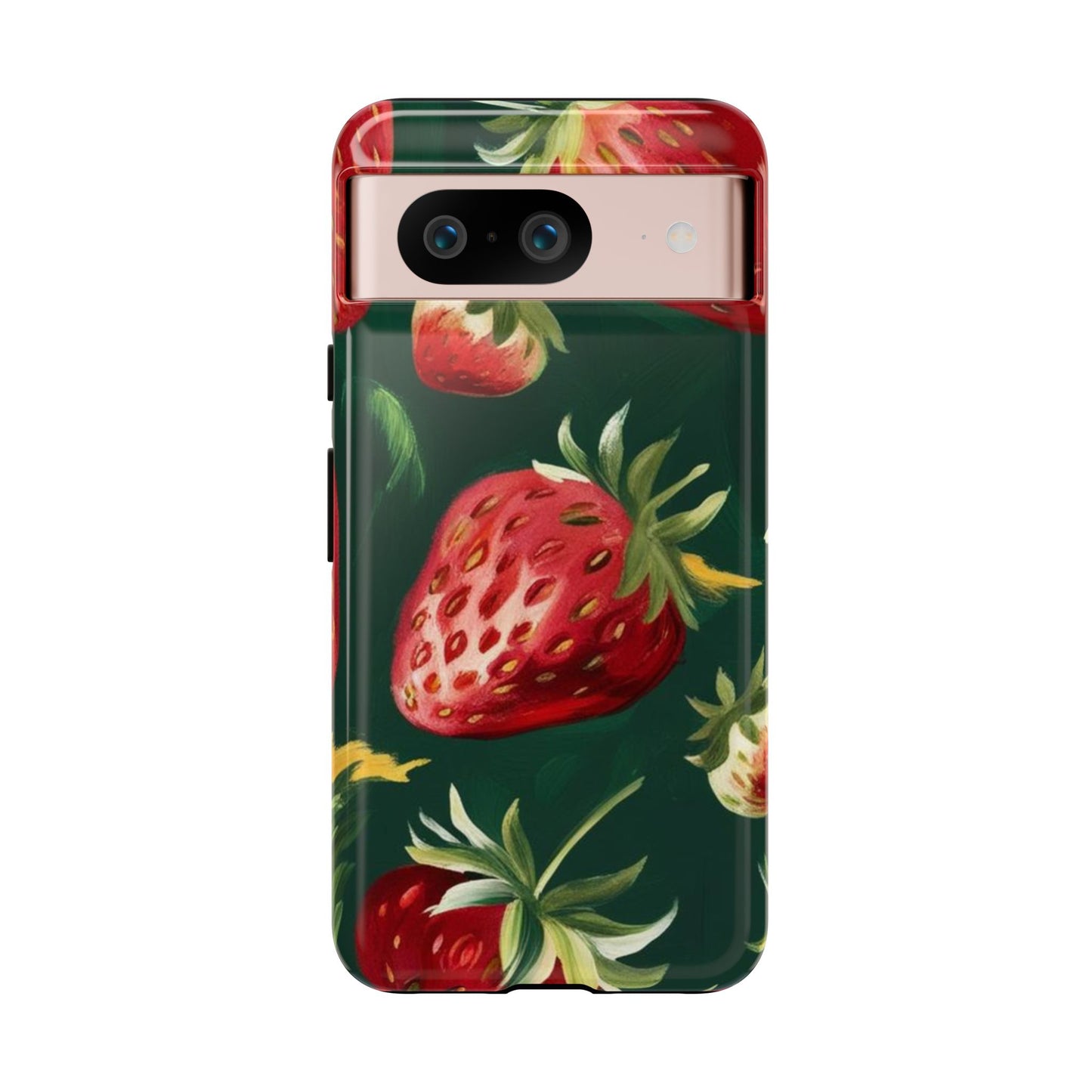 Strawberry Print Phone Case - Stylish Tough Cases for Nature Lovers