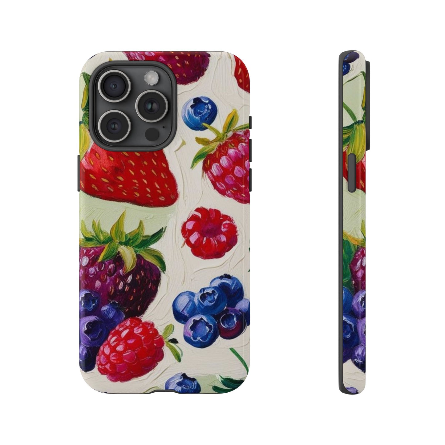 Berry Floral Phone Case - Tough Cases for Fruit Lovers