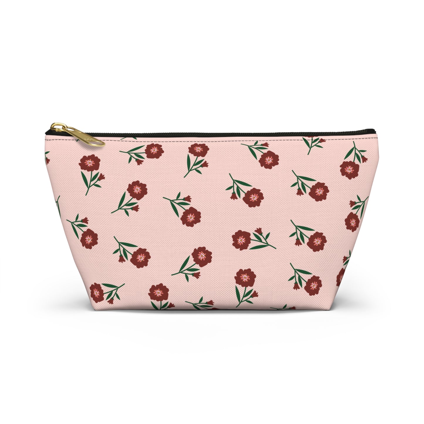 Crimson Bloom Accessory Pouch | Makeup Bag | Travel Organizer