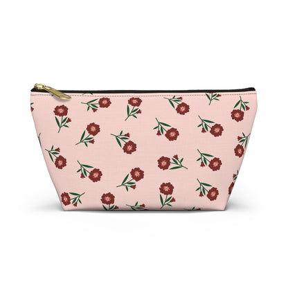 Crimson Bloom Accessory Pouch | Makeup Bag | Travel Organizer