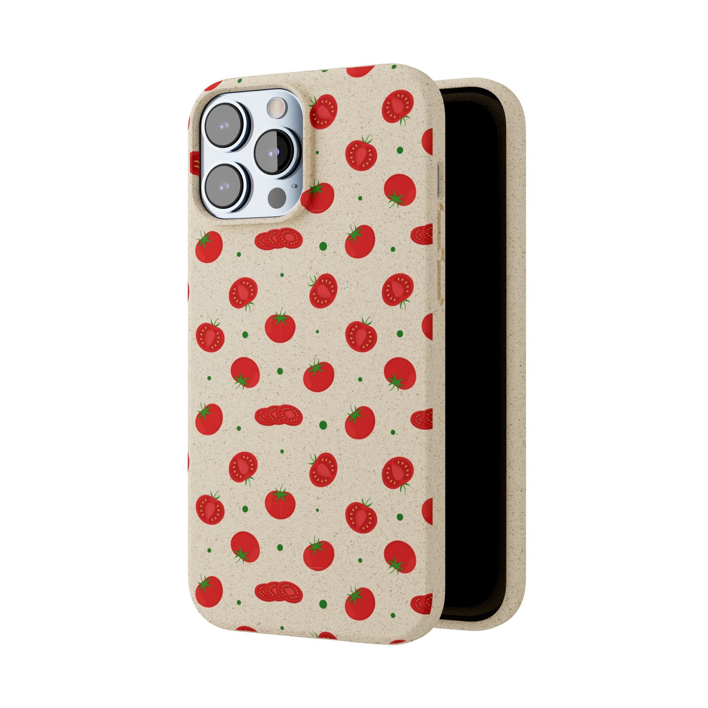 Eco-Friendly Phone Case with Tomato Design, Biodegradable Cases