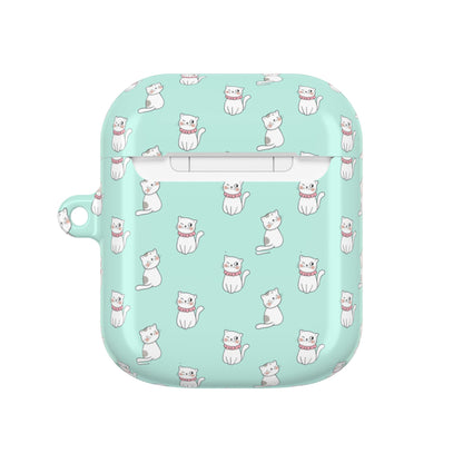 Cute Cat AirPod Case - Mint Green Cat Design for Pet Lovers
