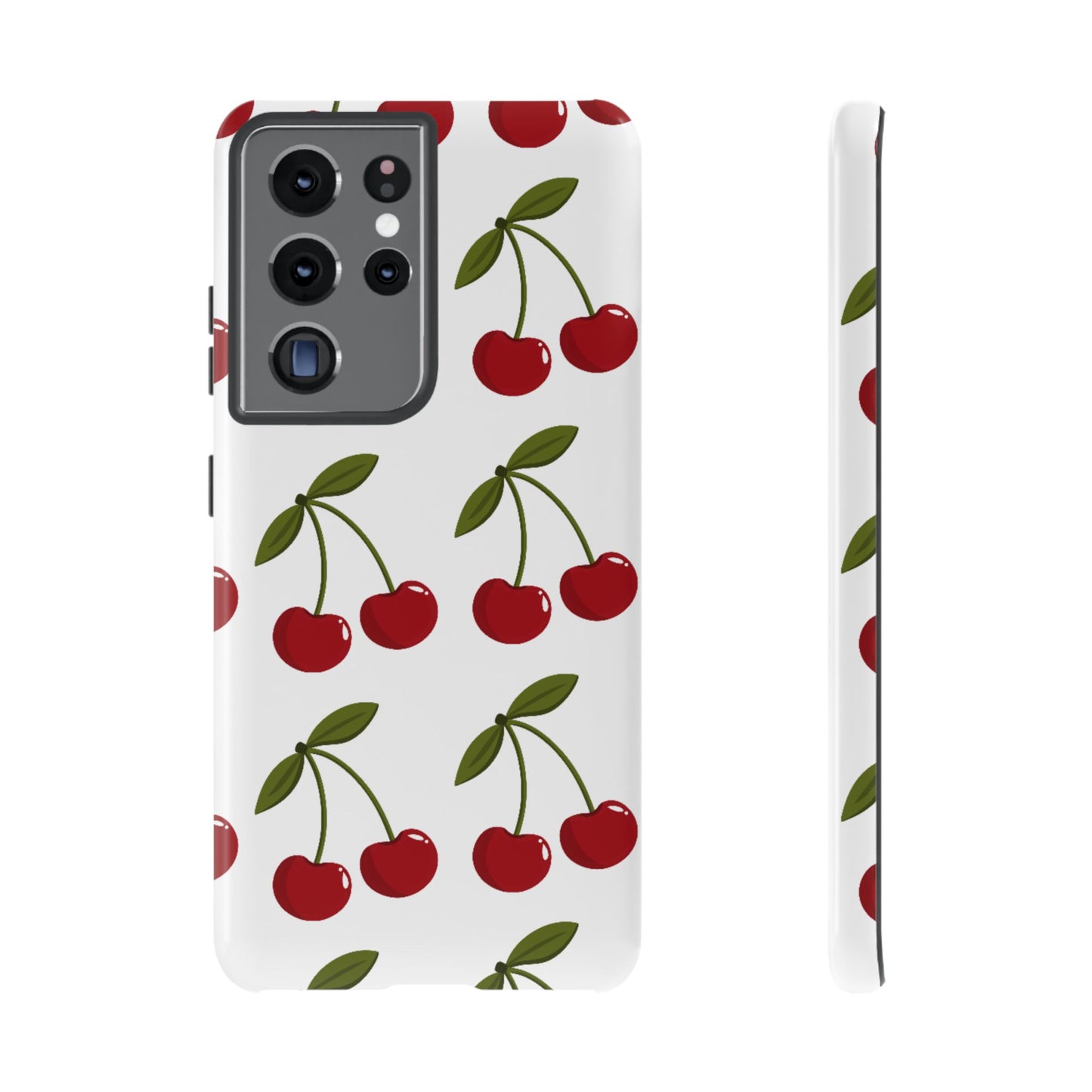 Cherry Pattern Phone Case - Tough Cases with Cute Cherry Design