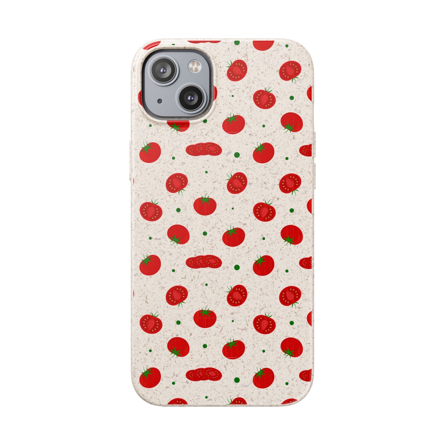 Eco-Friendly Phone Case with Tomato Design, Biodegradable Cases