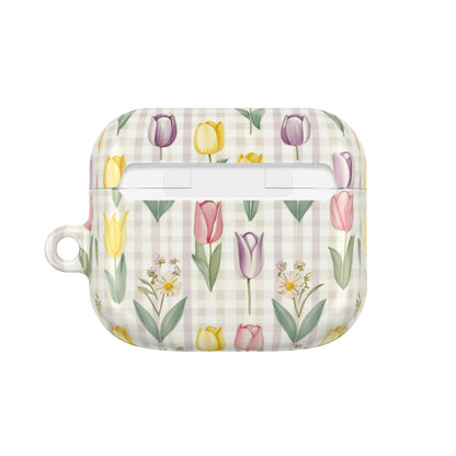 Spring Floral AirPod Cases with Tulip Design, Cute Gift for Music Lovers, Trendy Tech Accessories, Birthday, Mother's Day, Everyday Use