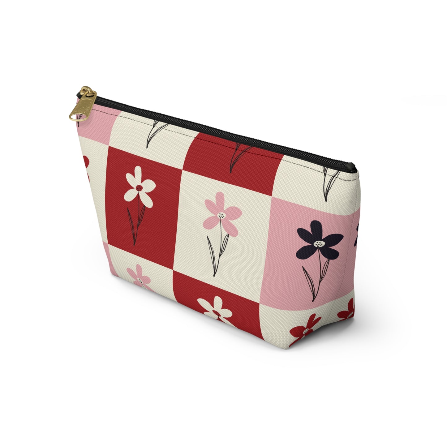 Pop Petal Plaid Accessory Pouch | Travel | Makeup Bag