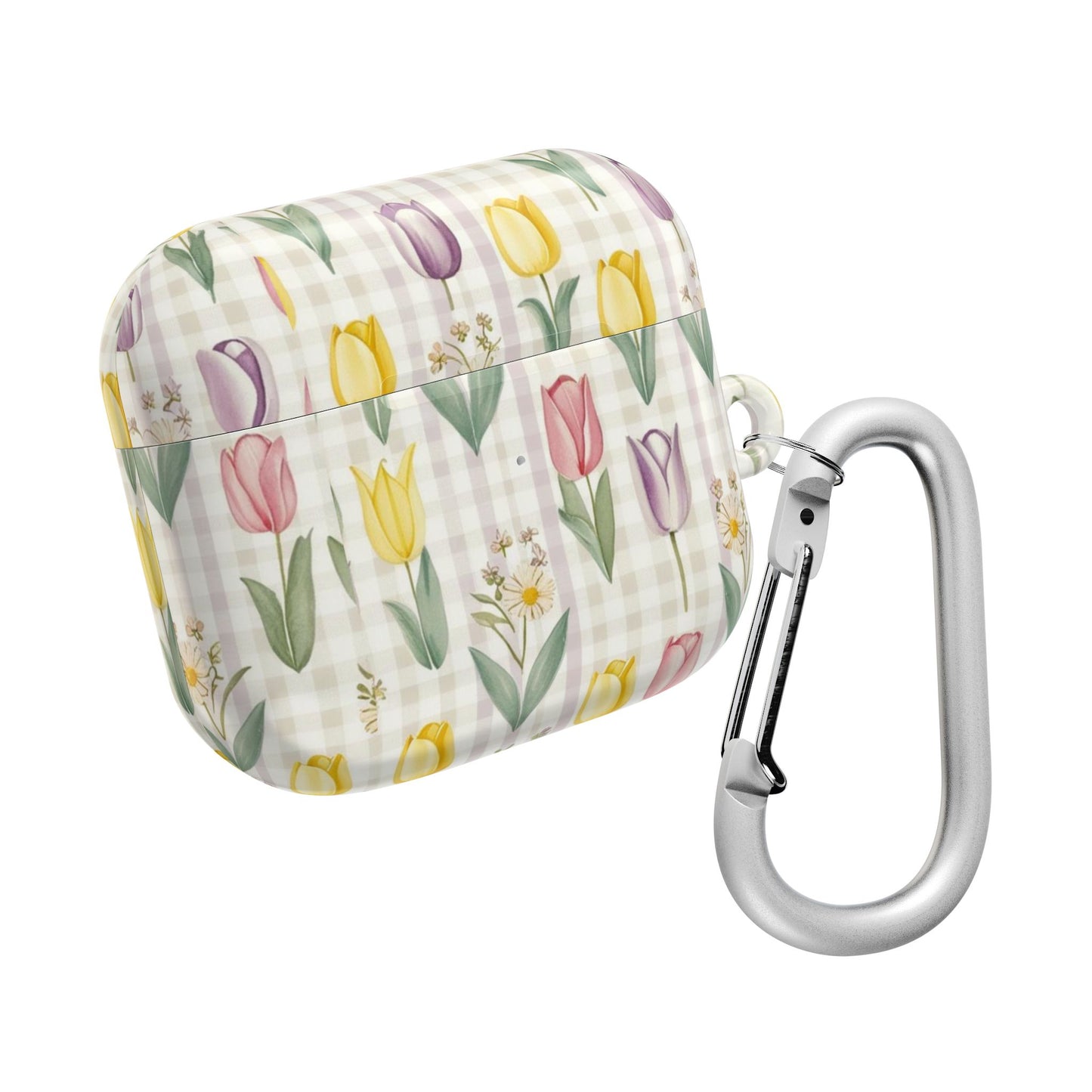 Spring Floral AirPod Cases with Tulip Design, Cute Gift for Music Lovers, Trendy Tech Accessories, Birthday, Mother's Day, Everyday Use