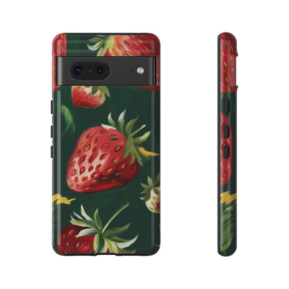 Strawberry Print Phone Case - Stylish Tough Cases for Nature Lovers