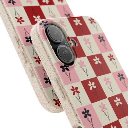 Pop Petal Plaid Eco-Friendly Phone Cases | Biodegradable | Sustainable