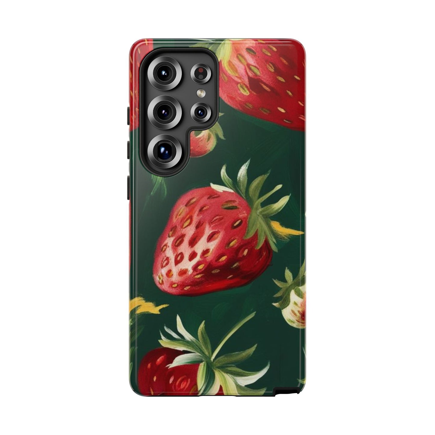 Strawberry Print Phone Case - Stylish Tough Cases for Nature Lovers