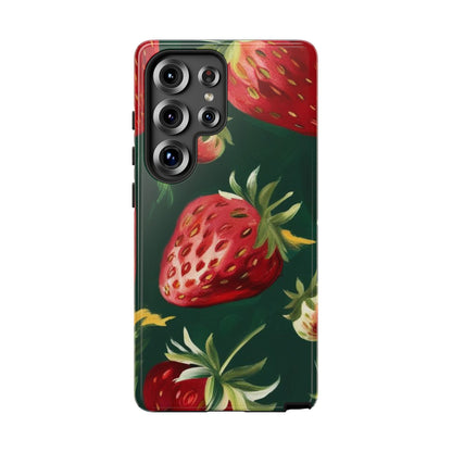 Strawberry Print Phone Case - Stylish Tough Cases for Nature Lovers