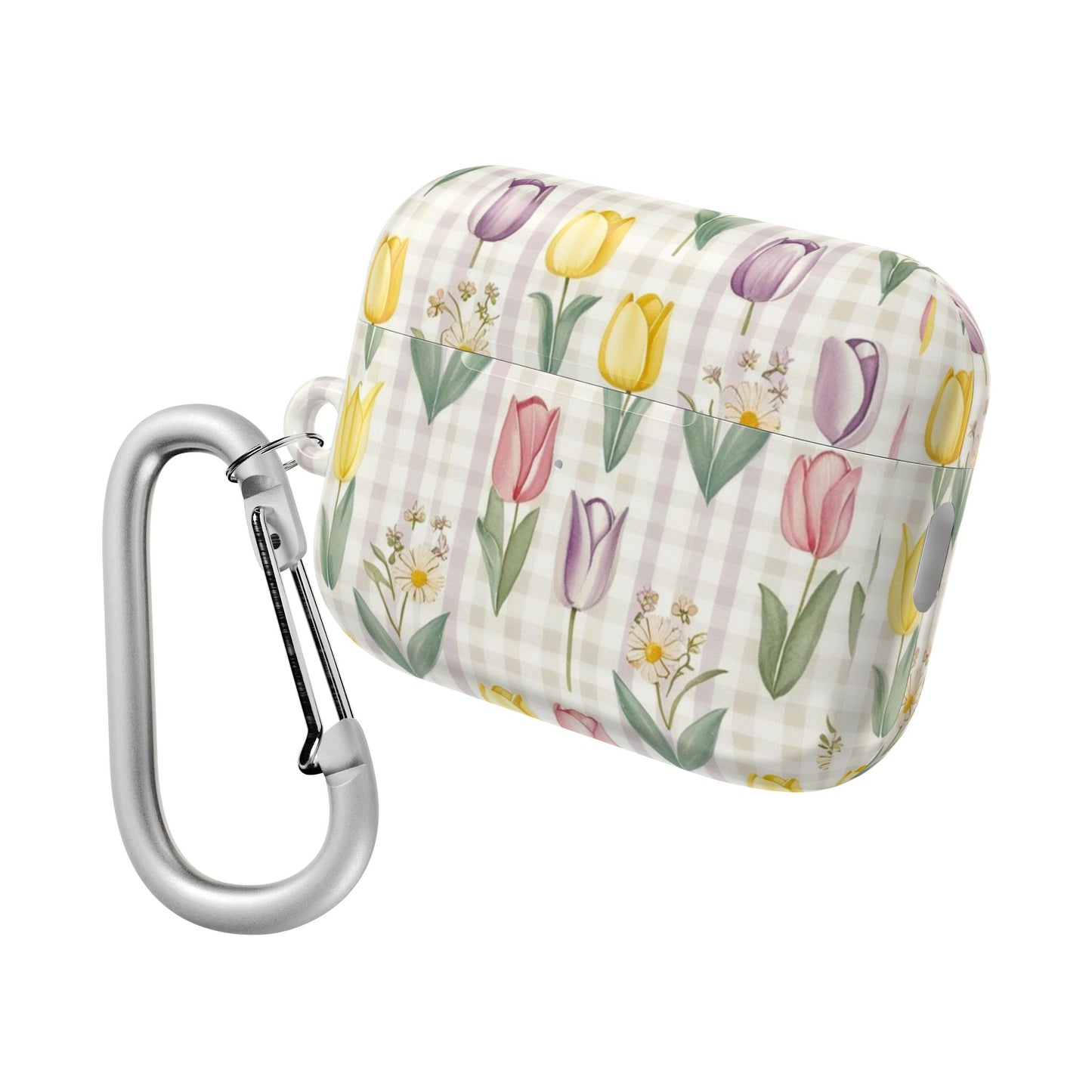 Spring Floral AirPod Cases with Tulip Design, Cute Gift for Music Lovers, Trendy Tech Accessories, Birthday, Mother's Day, Everyday Use