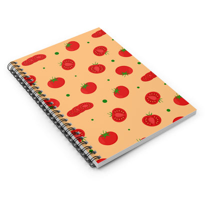 Tomato Pattern Spiral Notebook | Ruled | Journal
