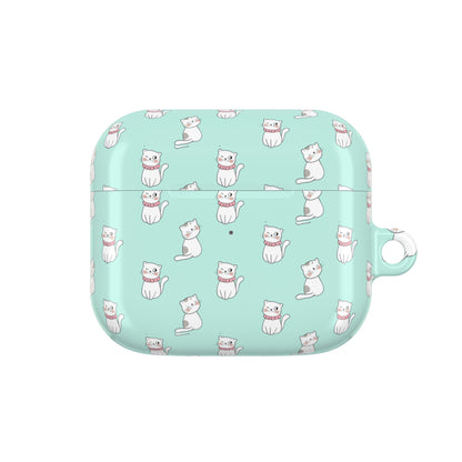 Cute Cat AirPod Case - Mint Green Cat Design for Pet Lovers
