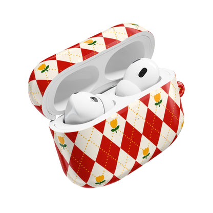 Floral Diamond Pattern AirPod Case